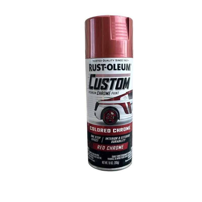 Rust-Oleum Automotive Custom Red Colored Chrome Spray Paint 10 Oz.