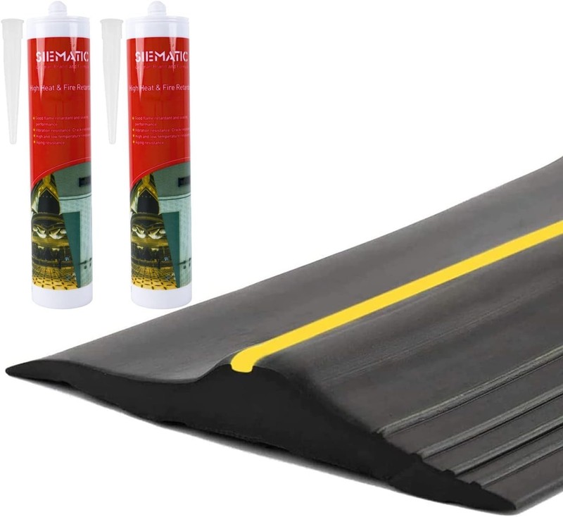 20Ft/6M Universal Garage Threshold Seal Strip with 300ml Black Sealants/Adhes... gallery