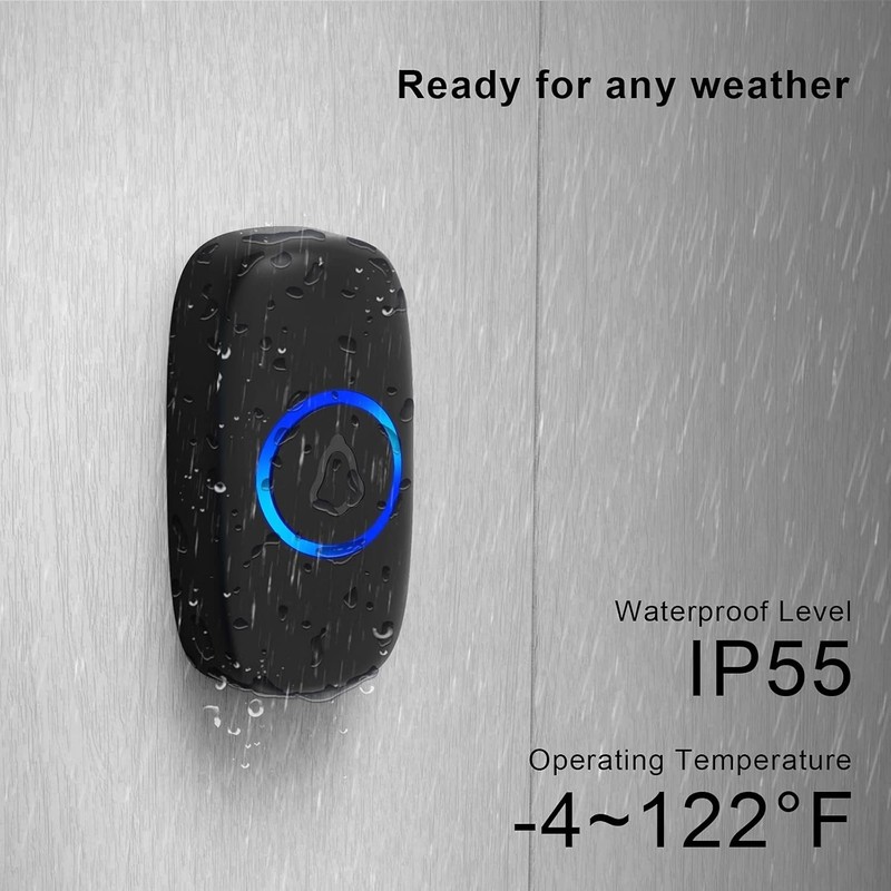 Easy Install Wireless Doorbell with Long Range 1000 Feet Waterproof gallery