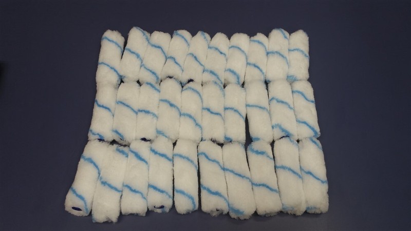 30 PACK 4″ inch Small Diameter Paint Roller Cover 1/2″ NAP Knit 1/4″ Dia Insert