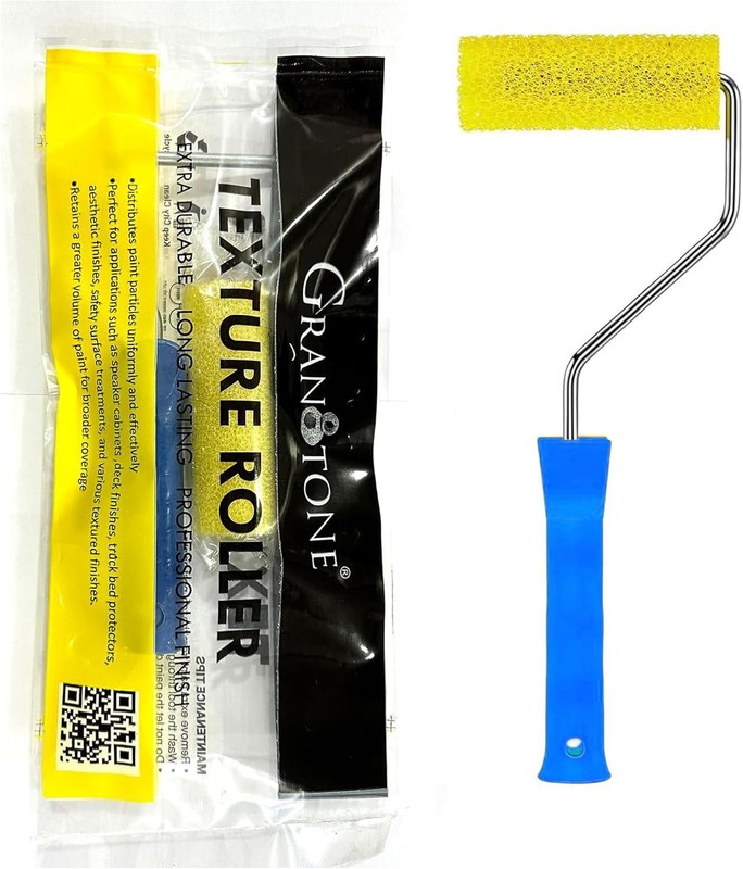 Textured Paint Roller 4 Inches (Multicolor) | Foam Paint Roller with Ergonomic gallery