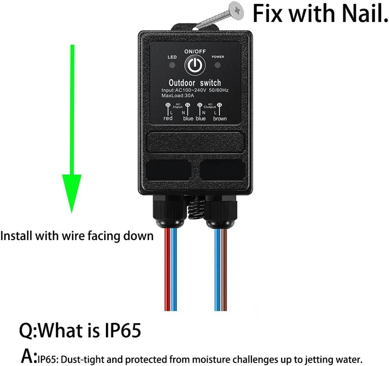 Remote Control Switch,Ac110V/120V/230V/240V/40A Relay RF Switches,Ip65 Waterproo gallery