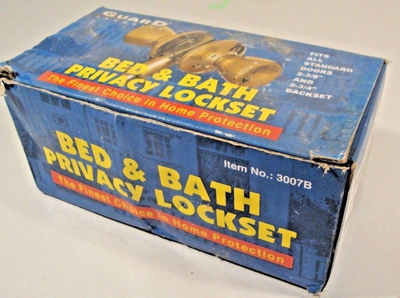 Guard Security Bed Bath Privacy Lock set Gold 3007B Standard Door 2-3/8″ Backset