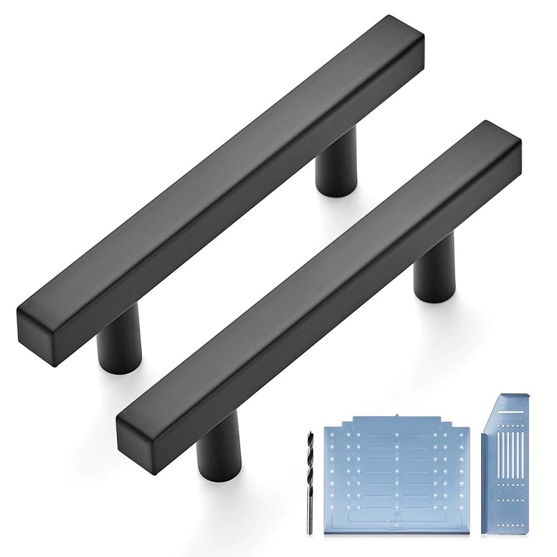Matte Black Cabinet Pull Handles Hardware Template 30 PCS 5 Inch OAL 3 Inch