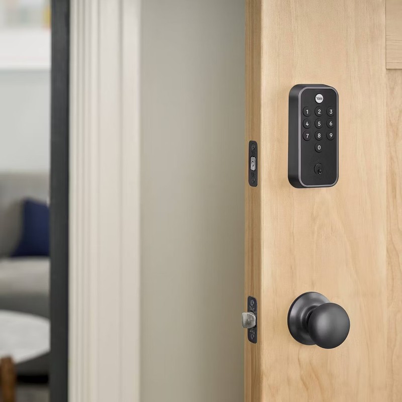 Master Lock Yale Electronic Keypad Deadbolt in Black Suede Finish