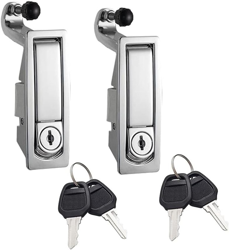 2PCS Compression Latch Lock Trigger Adjustable Zinc Alloy Flush Lever Silver