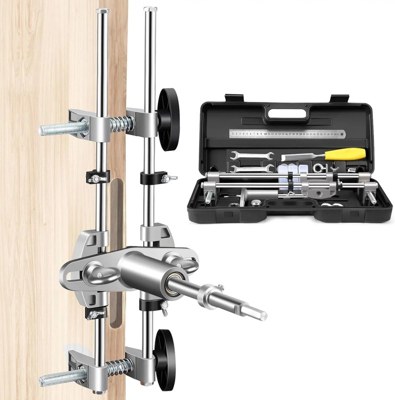 Door Lock Mortiser Kit, Lock Fitting Jig Maintenance Set, Door Lock Hole Open...