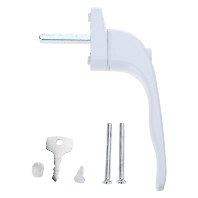 UPVC White Universal Espag Window Handle for Key Locking For Double Glazing gallery