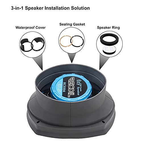 SPB69 Foldable Silicone 6x9” Universal Car Speaker Baffle with Self Adhesive gallery