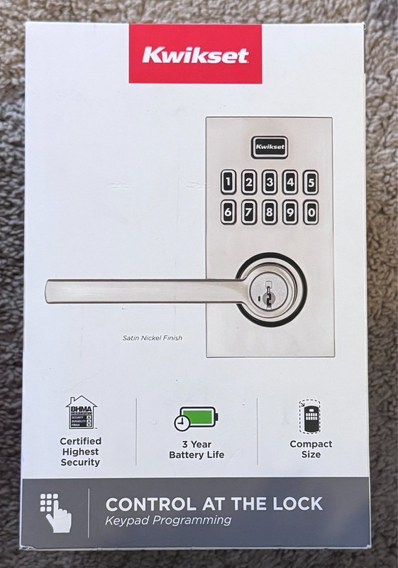 NEW & SEALED – Kwikset SmartCode 917 Keypad/Keyless Satin Nickel Deadbolt Lock
