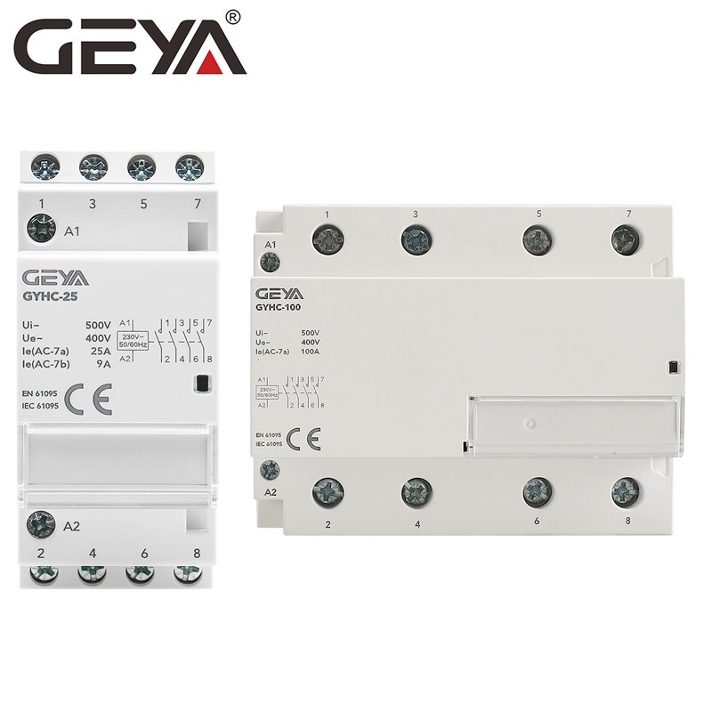 GEYA Automatic AC Contactor Module 3/4P 25/63/100A 4NO/4NC/2NO2NC/3NO1NC 220V