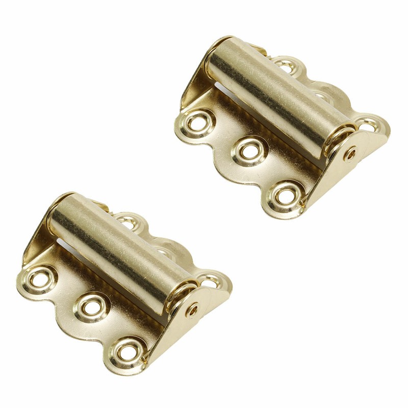 (2-Pack) Screen Door Hinge Hardware Self-Closing Easy Install Polished Brass gallery