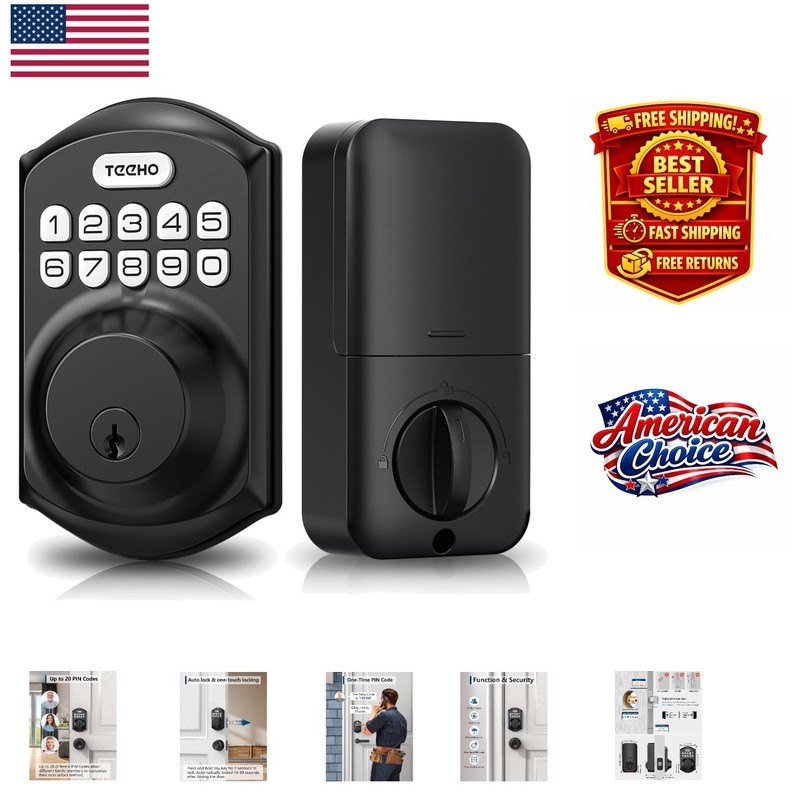 Weatherproof Keyless Entry Door Lock with User-Friendly Keypad – Easy Install