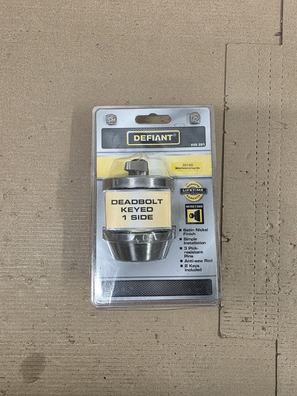 Defiant Deadbolt Satin Nickel Keyed One Side 888 281 Lock