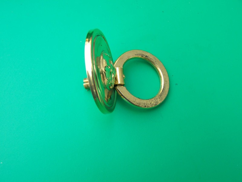 DROP PULLS SINGLE POST RING PULL URN SOLID BRASS 1 1/2" DIA gallery