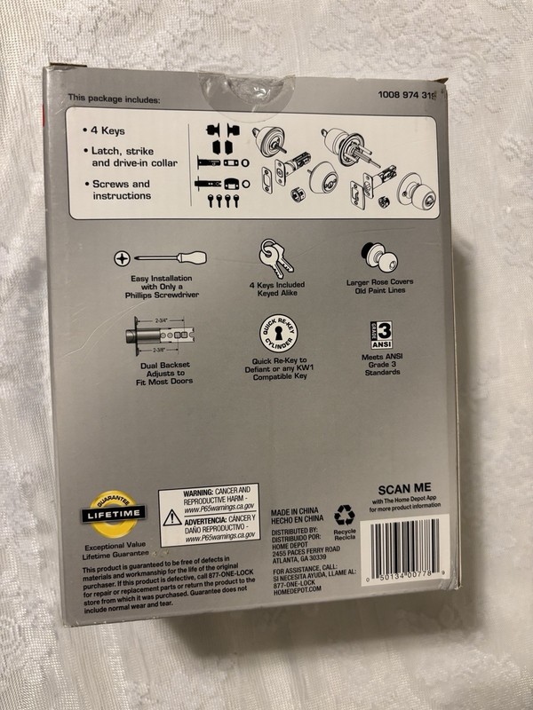 Brandywine Keyed Entry Door Knob Single Cylinder Deadbolt Combo Stainless Steel gallery