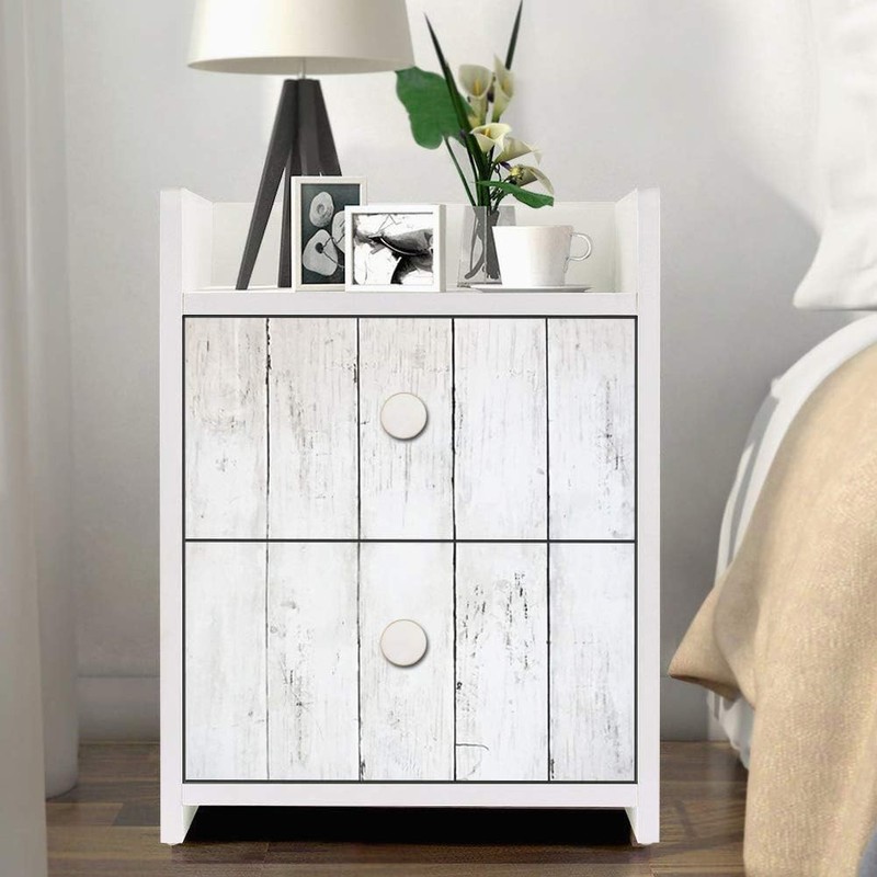 Removable Waterproof Shiplap Wallpaper - Perfect for Cabinets, Bedrooms & More gallery