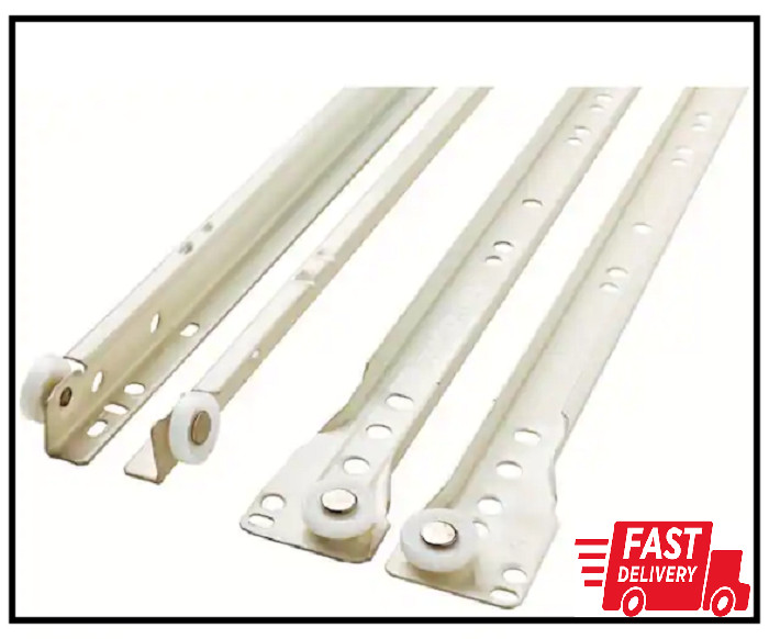 22 In. Self-Closing Bottom Mount Drawer Slide Set 1-Pair (2 Pieces)