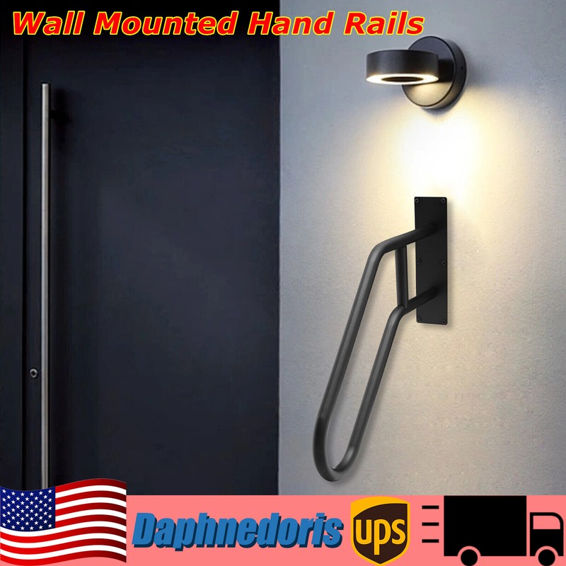 Wall Mounted Hand Rails Non-slip Grab Bars Outdoor Handrails for 1-3 Step Stairs