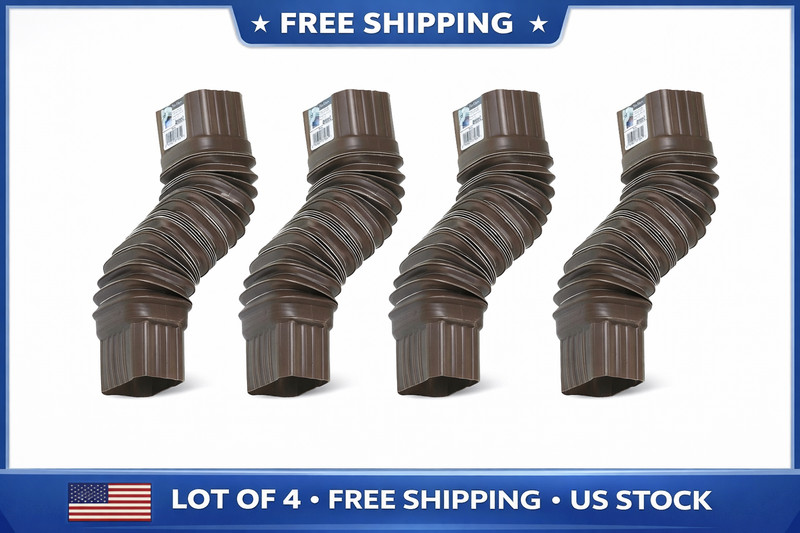Amerimax 3708419 Brown Durable Plastic Gutter Elbow 2 H x 3 W x 7.5 L in.