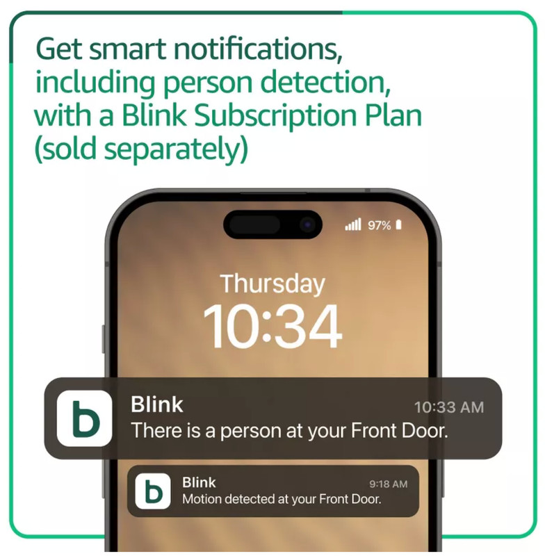 Blink Smart Video Doorbell Camera System Wireless Battery Operated W Sync Module gallery