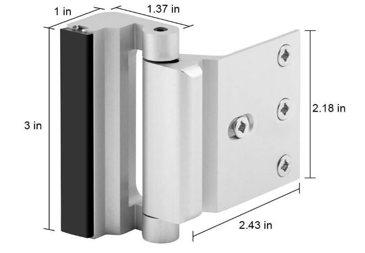 EverPlus Home Security Door Lock, Childproof Door Reinforcement Lock w/3" Stop gallery
