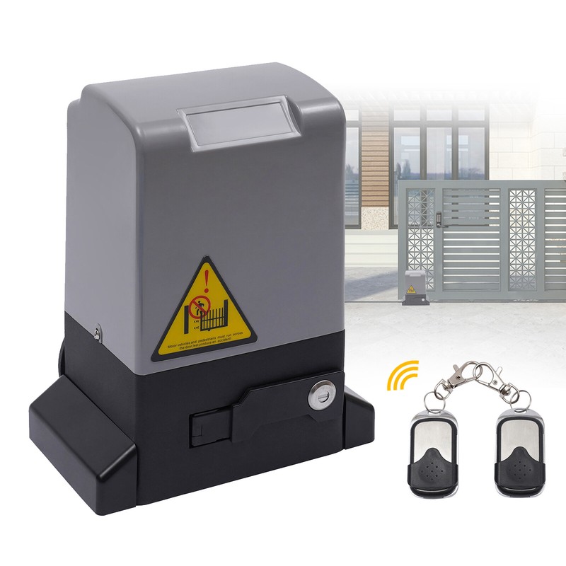 4400 LBS Automatic Sliding Gate Opener Rack Driven with 2 Remotes & Complete Kit