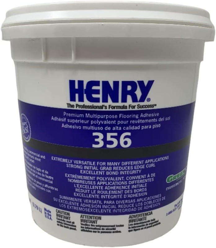 Henry 12073 1 Gallon # 356 Premium Multipurpose Vinyl Carpet Flooring Adhesive
