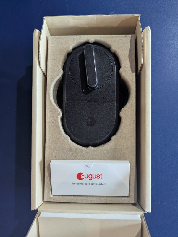 August Smart Lock ASL-3B Bluetooth Deadbolt Black Untested Parts Repair gallery
