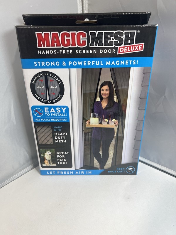 Magic Mesh Deluxe- Black- Hands Free Magnetic Screen Door