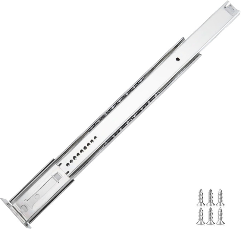LONTAN 1 Pcs Center Mount Drawer Slides Bottom Mount for Cabinet and Dresser 14