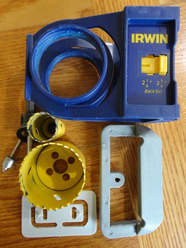 Irwin Door Knob Lock Installation Kit 2-3/8" - 2-3/4" Tool Back Set Wood & Metal