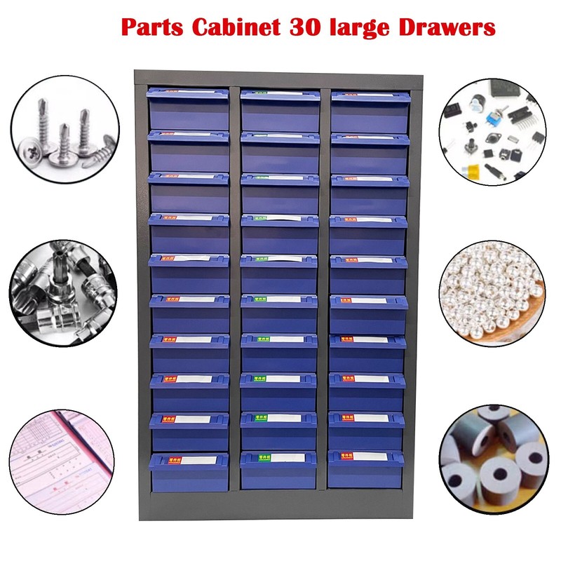 30 Drawer Storage Cabinet Organization Bolt And Nut Tool Anti-slip without Door