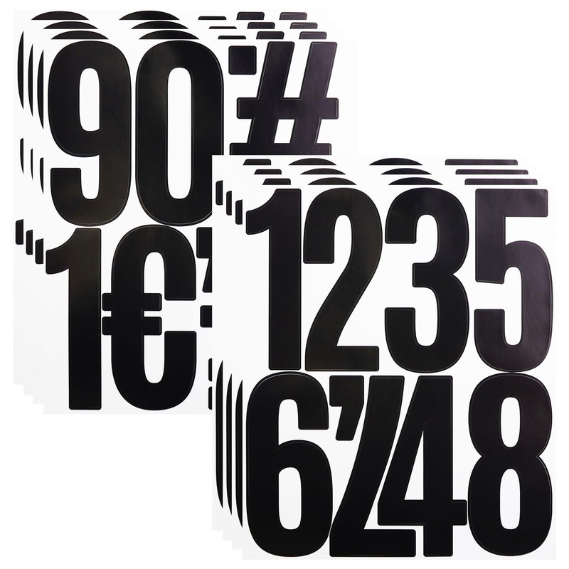 5 Inch Vinyl Number Stickers,88 Pieces Self-Adhesive Large Numbers 0-9 Black