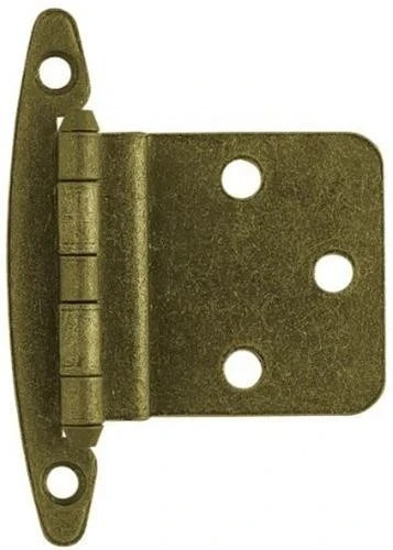 Cabinet Hinges 3/8″ Offset Non Self Closing Kitchen Antique Brass H00930 Pair