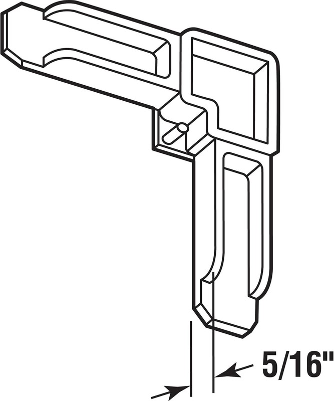 MP7729-50 Screen Frame Corner, 5/16 In. x 3/4 In., White Plastic 50 Pack gallery
