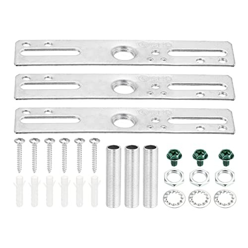 4" Ceiling Light Plate Kit, 3 Pack Light Crossbar Mounting Bracket Silver gallery