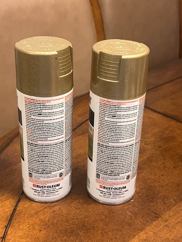 Lot Of 2 Rust-Oleum 7210 Stops Rust Hammered Gold Spray Paint 12 oz New gallery