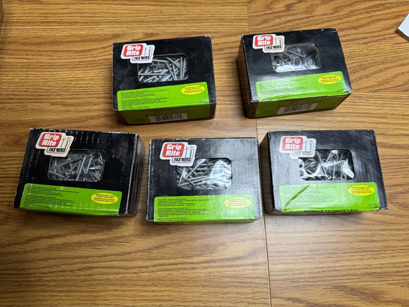 Lot of 5 Grip Rite Exterior Galvanized Nails 6d x 2” – 5 lbs Total – NIB