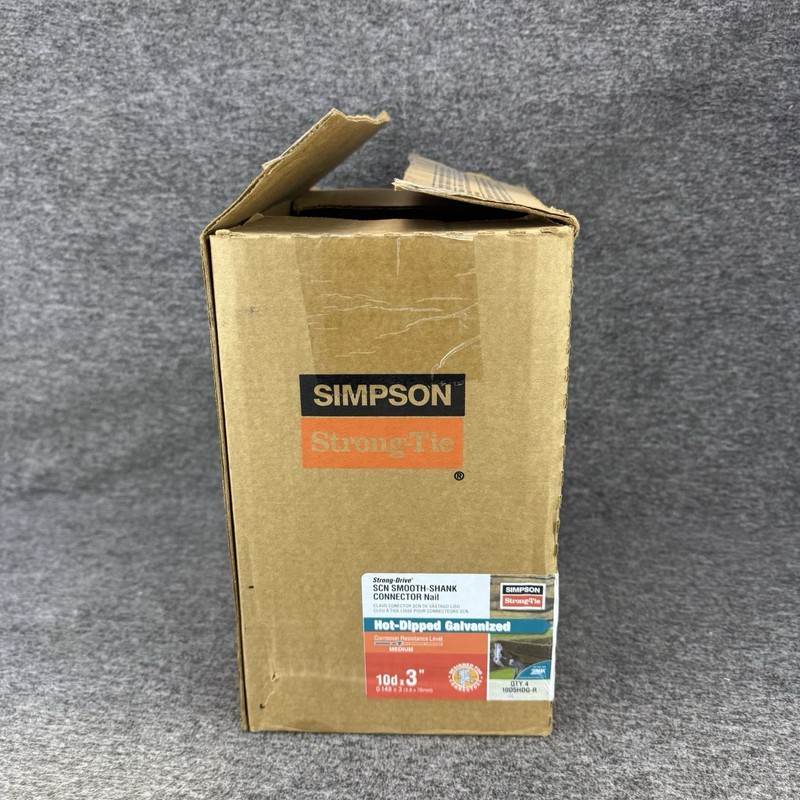 ✅Simpson Strong 10D5HDG-R SCN Smooth-Shank Connector Nails 10dx3”✅4-Boxes-19#’s