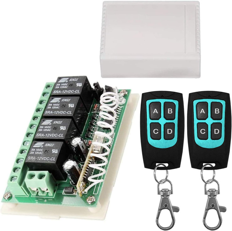 12V Relay Remote Switch Wireless RF Remote Control Switch 4 Channel Relay Module gallery