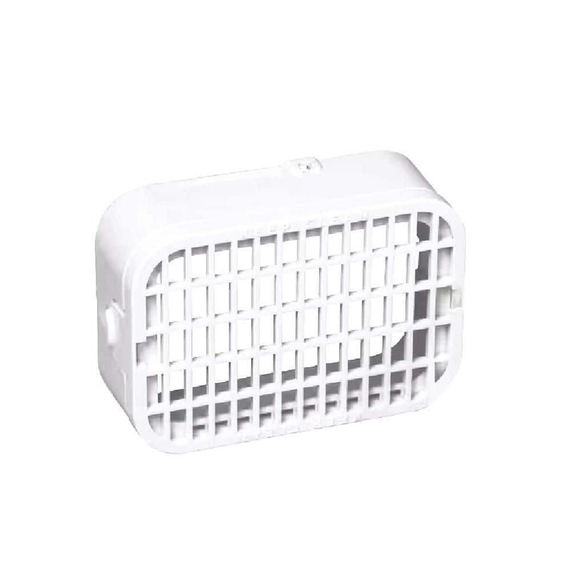 3 in. x 4 in. White Plastic Rodent Guard, Snap/Lock-In Vinyl Grate Gutter Guard