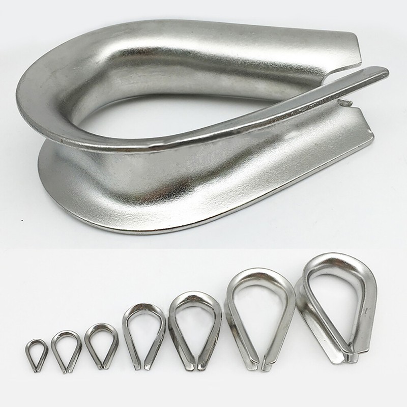 Stainless Steel Thimble Thimbles Wire Cable Rope Cable Clips Clamps 1.5mm-32mm gallery