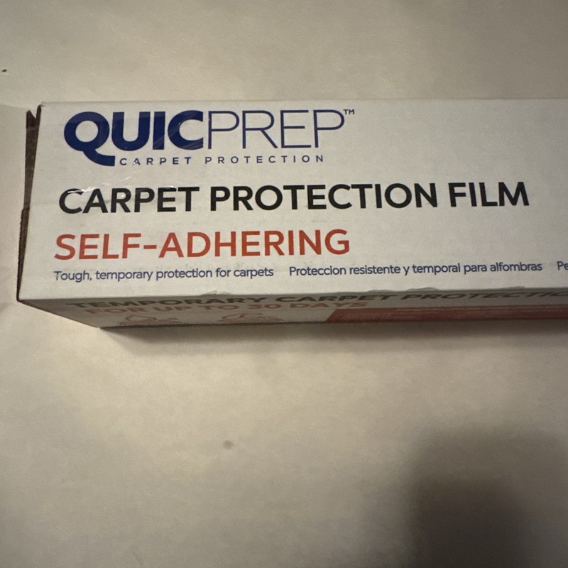 Carpet Self-Stick Plastic Carpet Protection 24in"x200ft' Quicprep Made In USA gallery