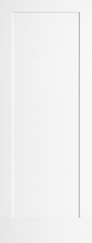 1 Panel Primed Flat Mission Shaker Stile & Rail Solid Core Doors 8’0 Ht. Prehung