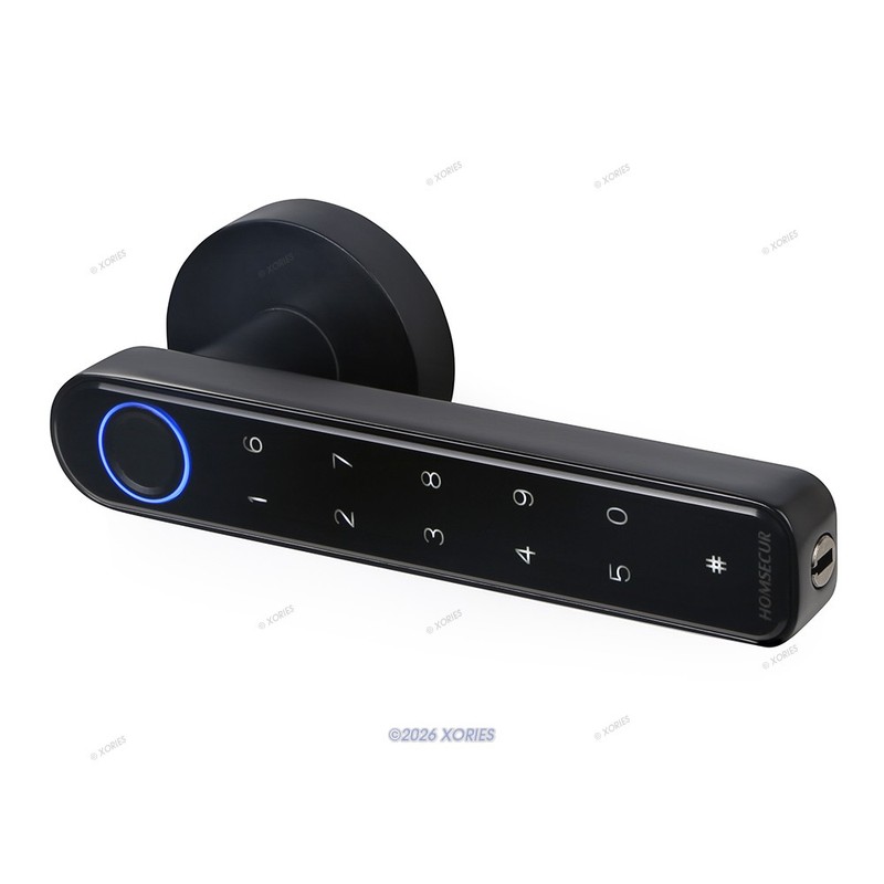 Homsecur digital entry door lock slimline black Bluetooth Password Fingerprint gallery