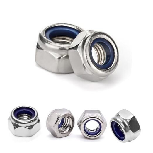 M8 1.25 Locknuts Metric Nylon Inserted Hex Lock Nuts Self M8-Stainless Steel