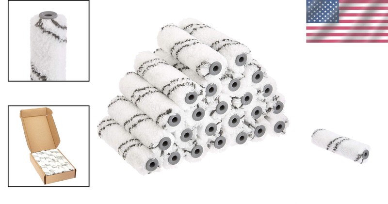 Shed-Resistant 4-Inch Microfiber Roller Covers - 24 Pack for Smooth Surfaces gallery