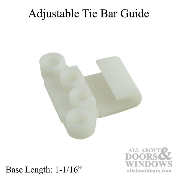 Adjustable Tie Bar Guide Casement White 1-1/2″ Holes