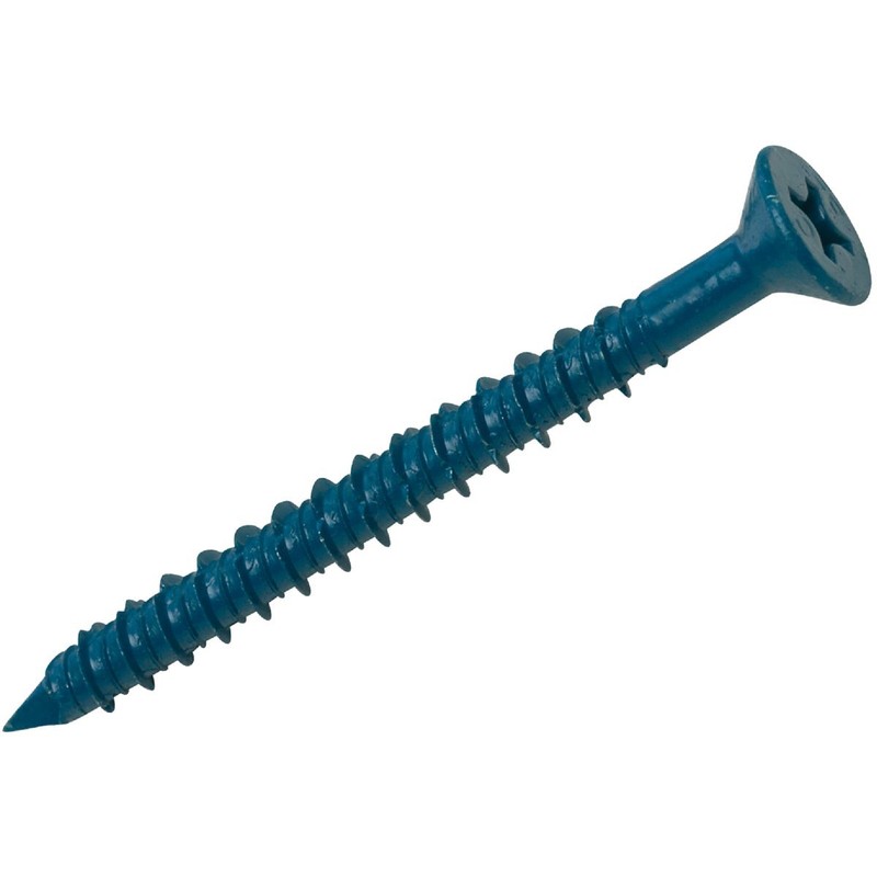 Hillman 1/4 In. x 1-1/4 In. Flat Concrete Screw Anchor (100 Ct.) 375307 HILLMAN